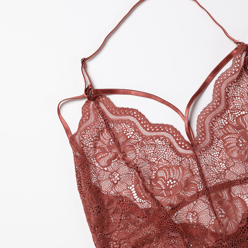 caramel plus size lace bodysuit