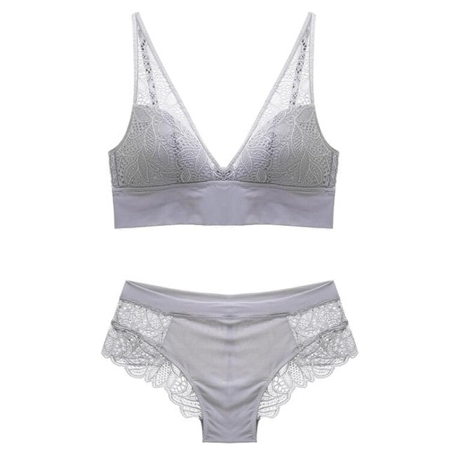 jacquard wireless bra and brief set