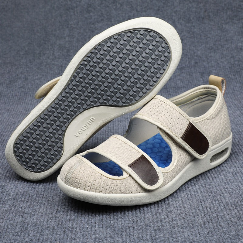 Sandals for elderly mothers, lightweight and adjustable Velcro for the