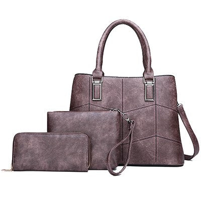 three-piece pu handbag set