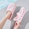 Women's Sandals red Lady Girl Summer Women Casual Jelly Shoes croc Hollow Out Mesh Flats Beach