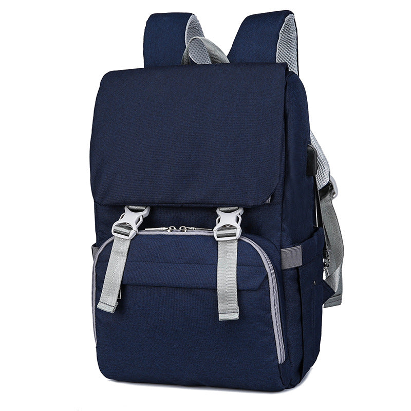 Usb Dry and Wet Separation Waterproof Backpack Multifunctional Large Capacity Crib Folding Anti-Theft Mother and Baby Bag