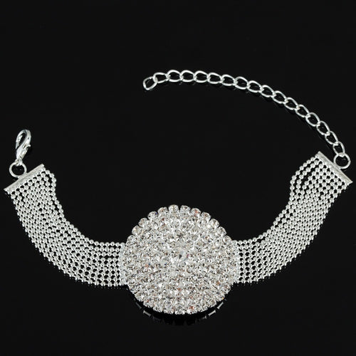 Ball Chain Link Silver Color Full Round Shape Bridal