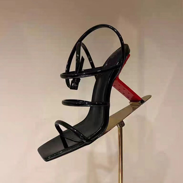High Heel Wrapped Sandals Women's One line Buckle Sexy Open Toe Waterproof Platform Fashion