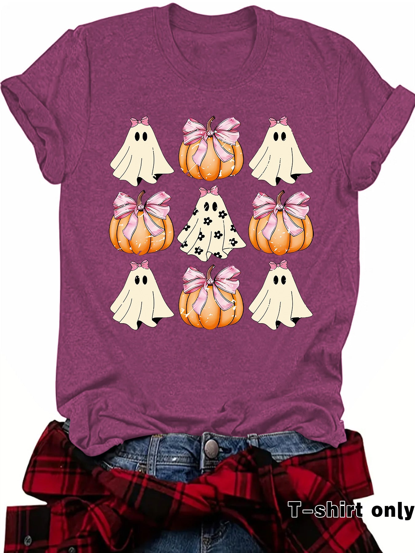Funny Coquette Bow Pumpkin Spooky Season T-S