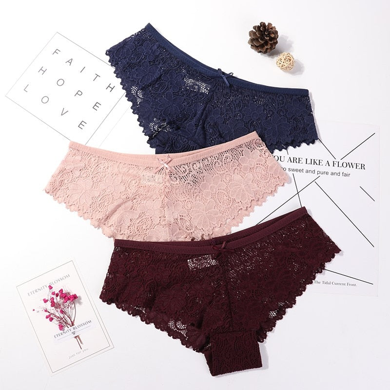 3-Pack Lace Briefs