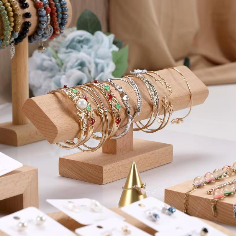 High-end Wooden Walnut Jewelry Display Rack for Watches, Bracelets, Necklaces and Accessories Storage