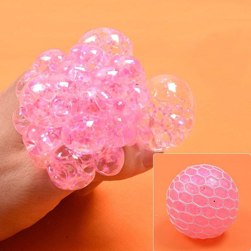 Jouets antistress colorés en forme de boule de raisin, jouet Squishy, jouet à presser pour soulager le stress, jouets amusants pour enfants, farces pour adultes, cadeaux
