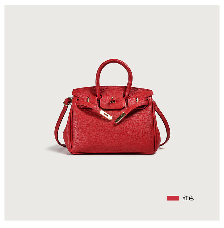 classic PU top-handle tote bag