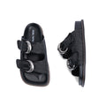 Fashionable denim one-line beach Roman sandals