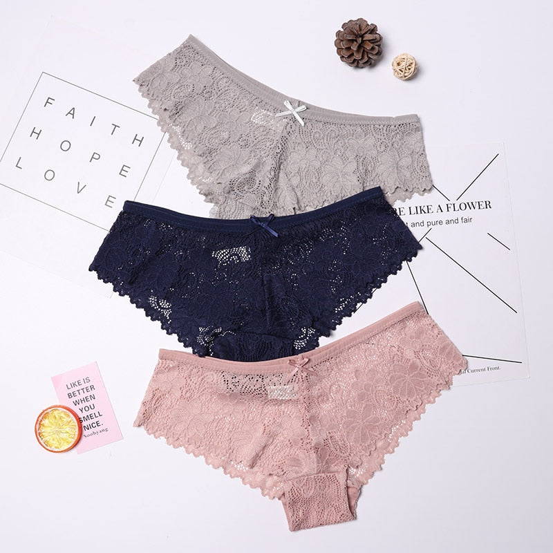 3-Pack Lace Briefs