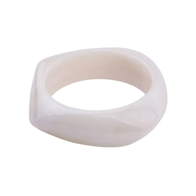 Vintage Colorful Resin Cuff Bracelets Bangles for Women Acrylic Irregular Geometric Wide Bracelet Charms Female Jewelry