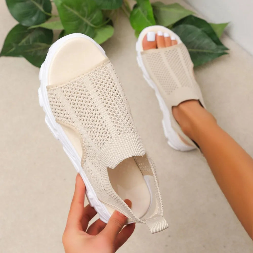 Fish mouth sandals for women breathable beach