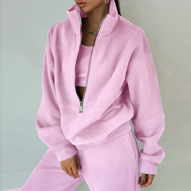 Conjunto Tracksuit Feminino em Forro Polar