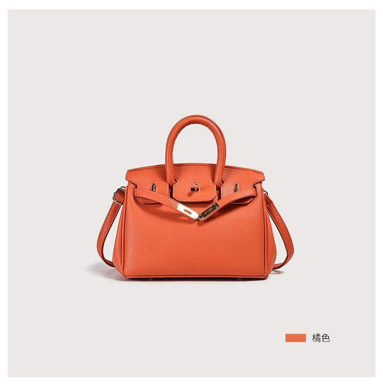 classic PU top-handle tote bag