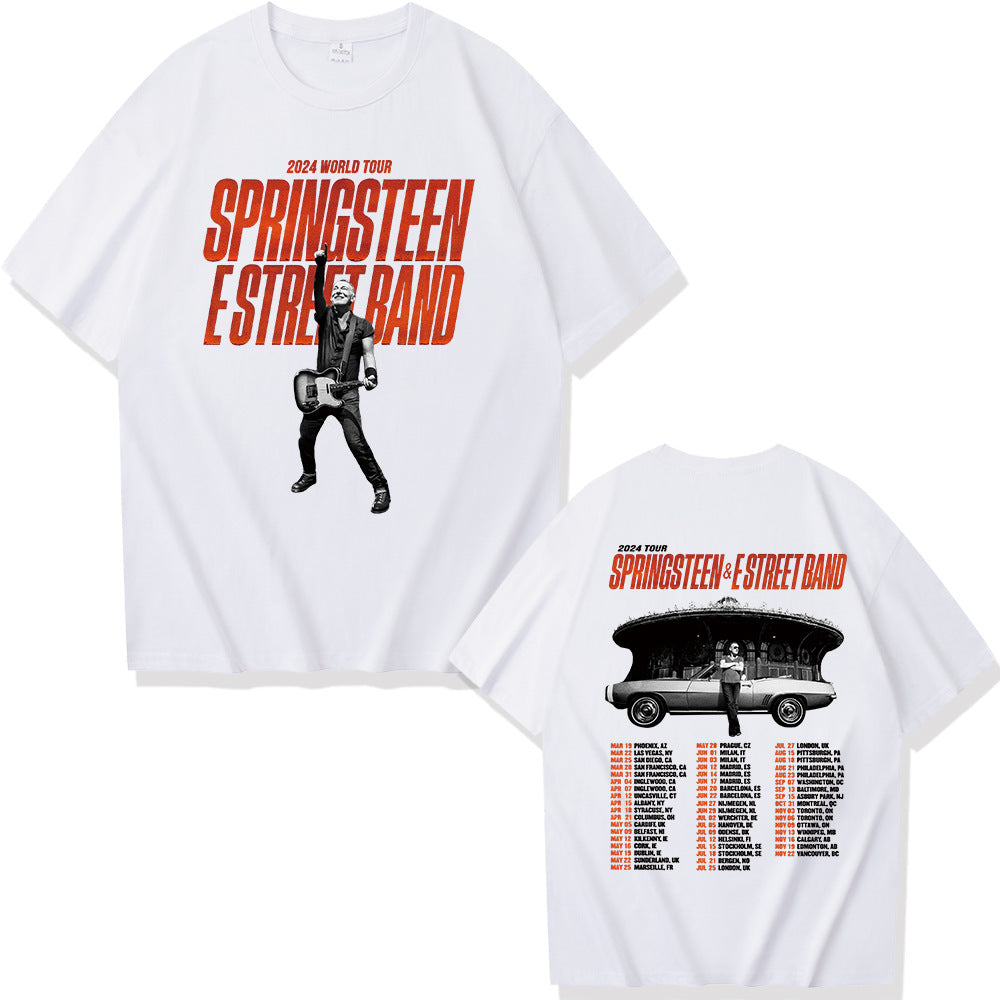 short sleeve tour print t-shirt