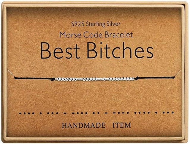 Fuck Off Morse Code Bracelets for Women Men Beads on Silk Cord Friendship Bracelet Gift Jewelry