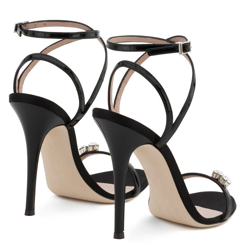 European and American Strapping With Thin High Heels, Rhinestones, Fashion Sandals, Runway Womens Shoes