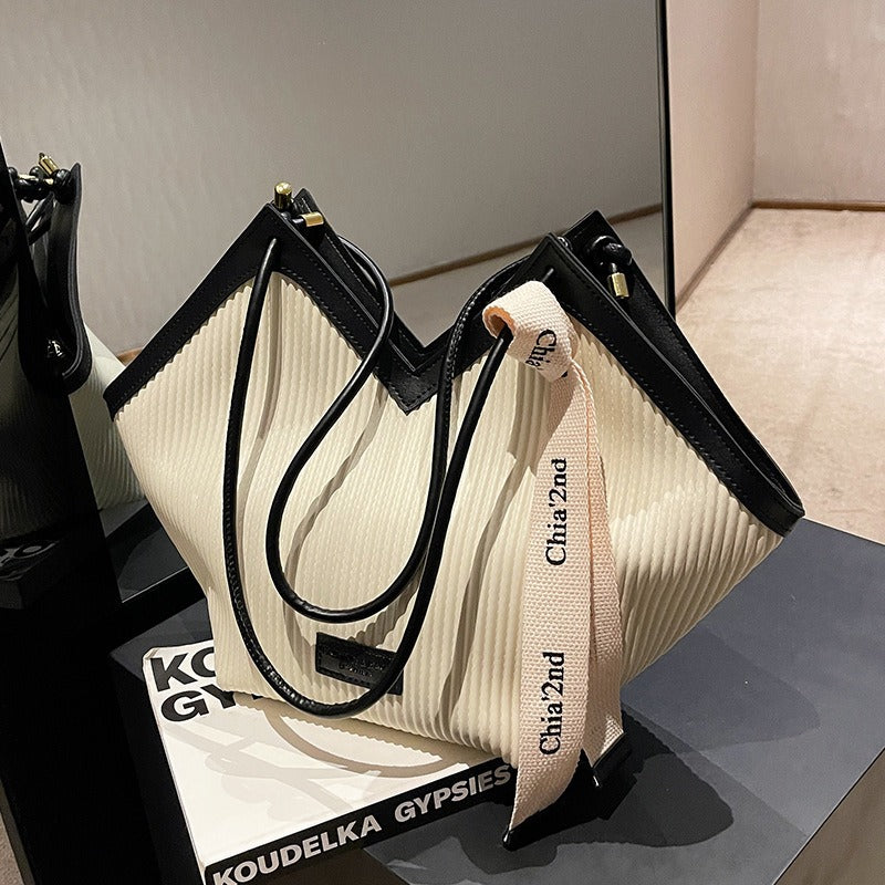 casual large pu tote bag