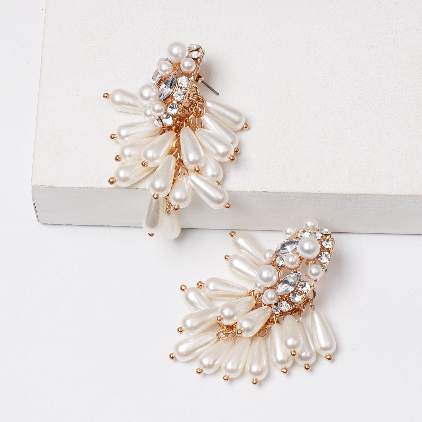 Earnail accessories female pearl water drop earrings versatile ear
