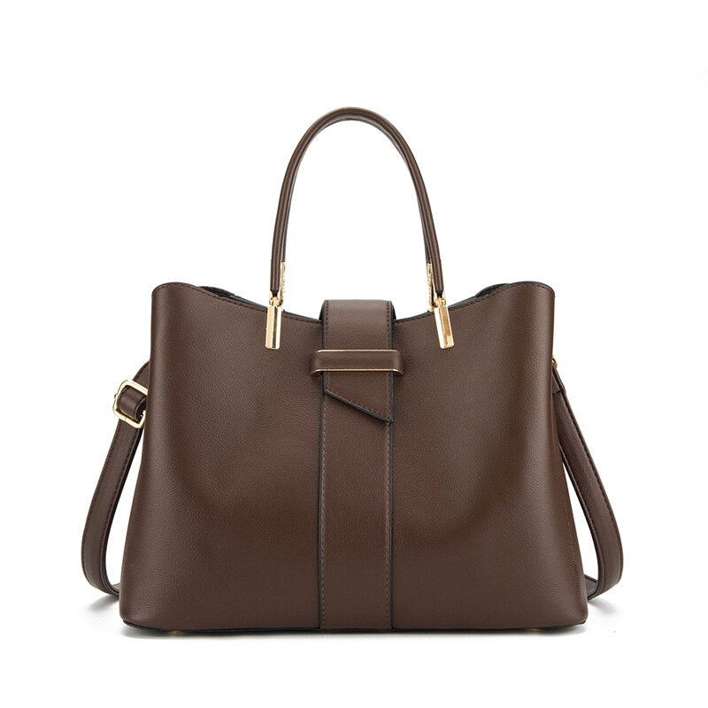 classic pu leather messenger bag