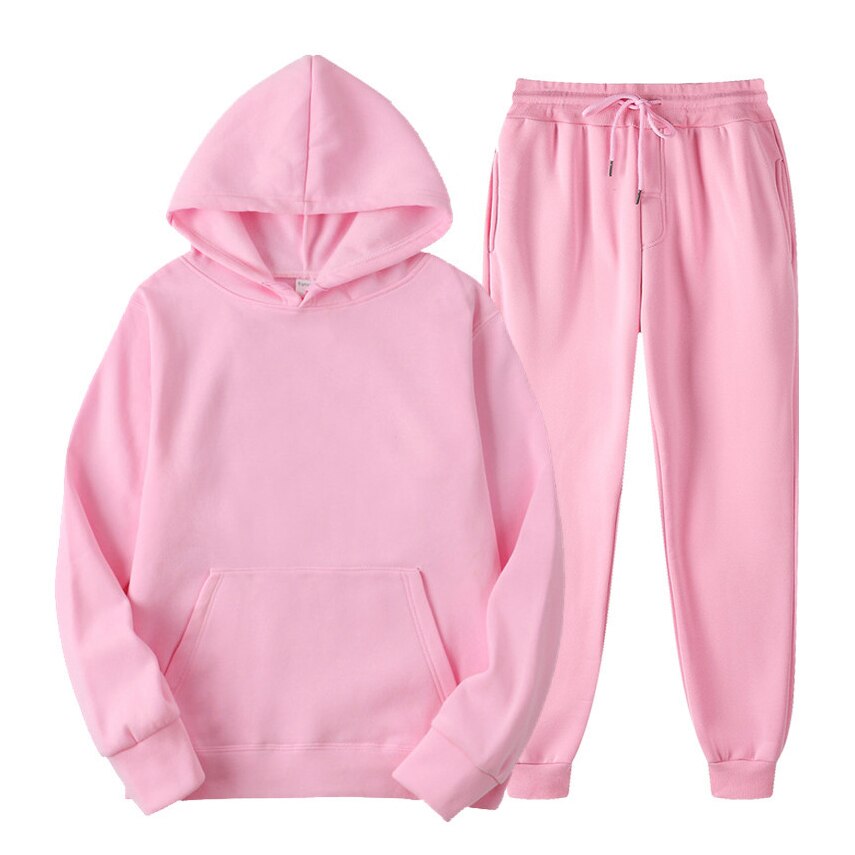 Women's oversized hooded sweatshirt and pants set