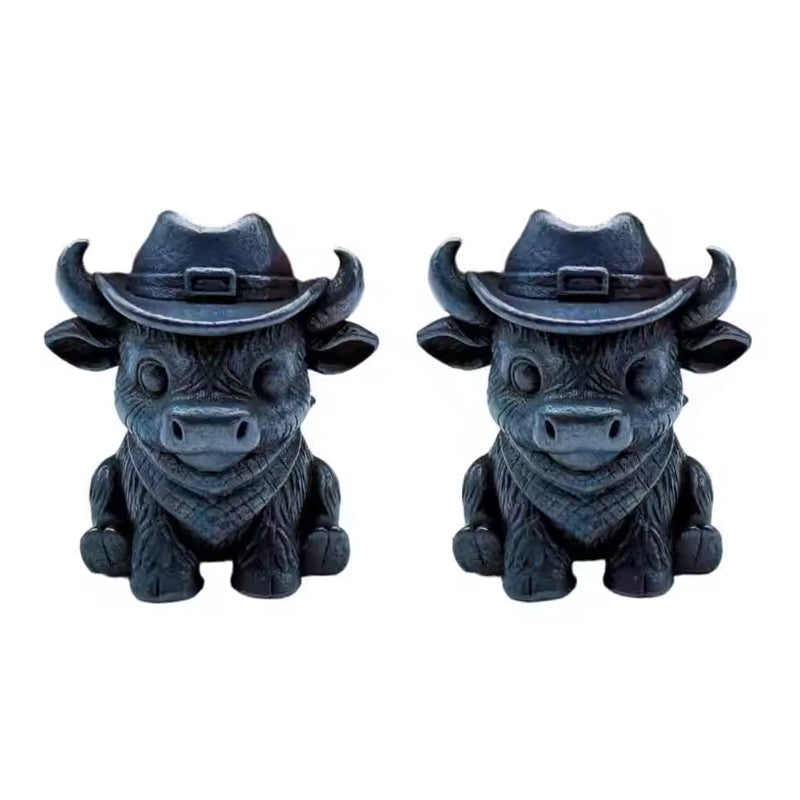 Brass cow head paracord bead set (2 pieces)