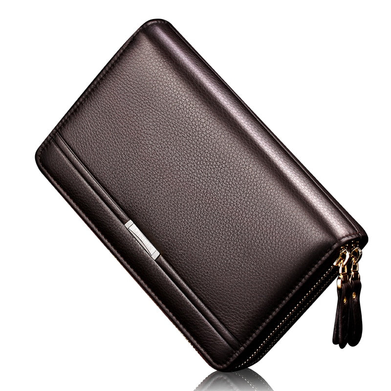 black men's leather-style wallet
