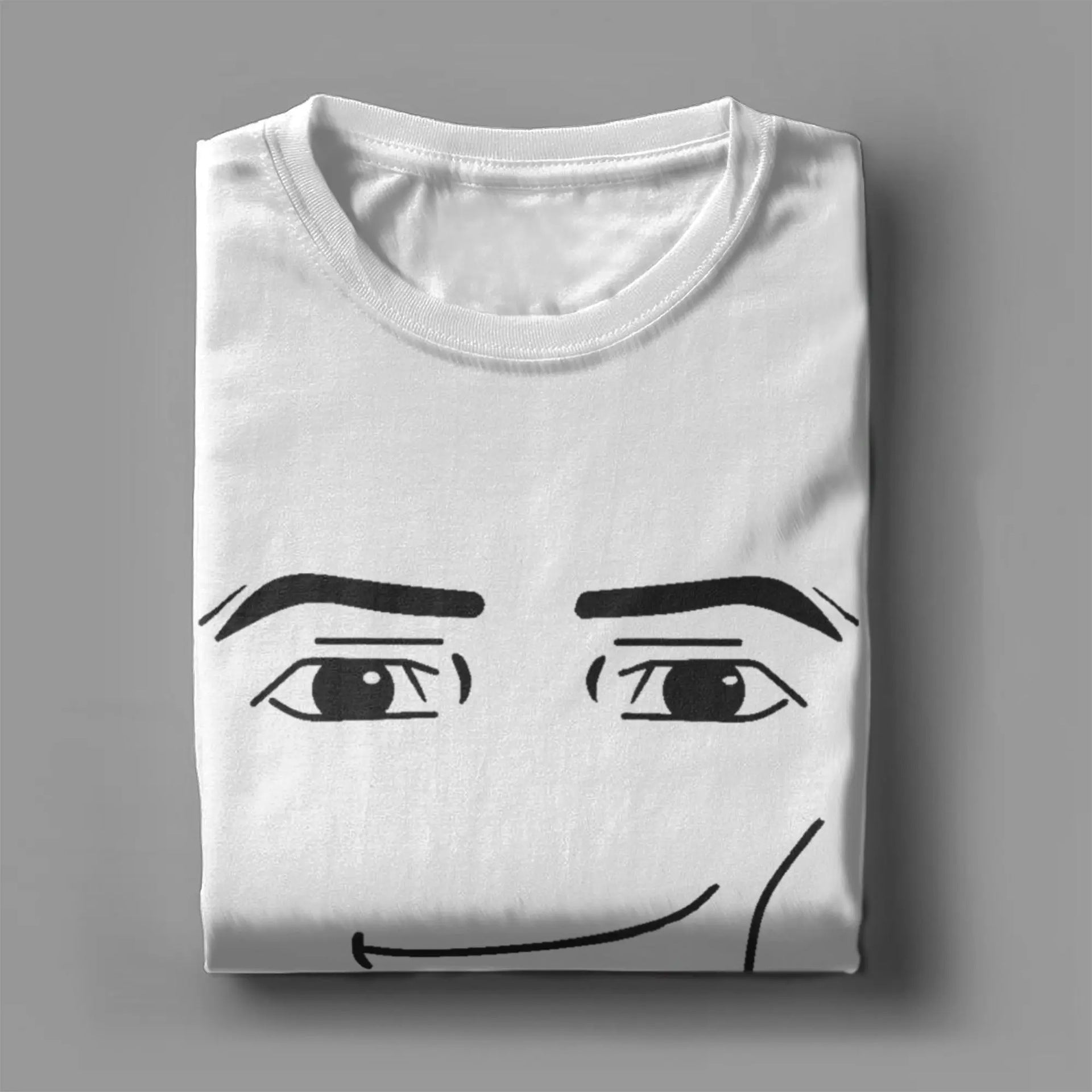 Anime Robot Robloxs Face T-Shirts Women Fun Tees Crew Neck S