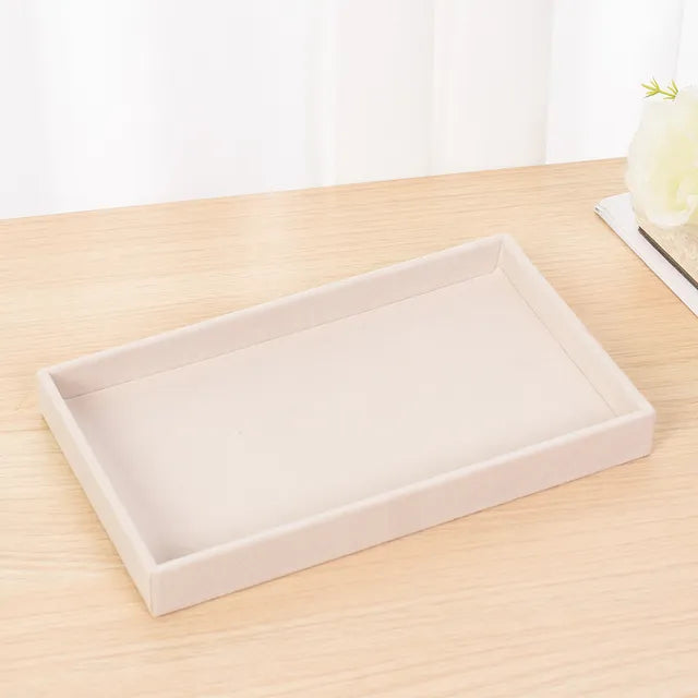 Plush jewelry storage box box rings earrings bracelets necklaces display shelf
