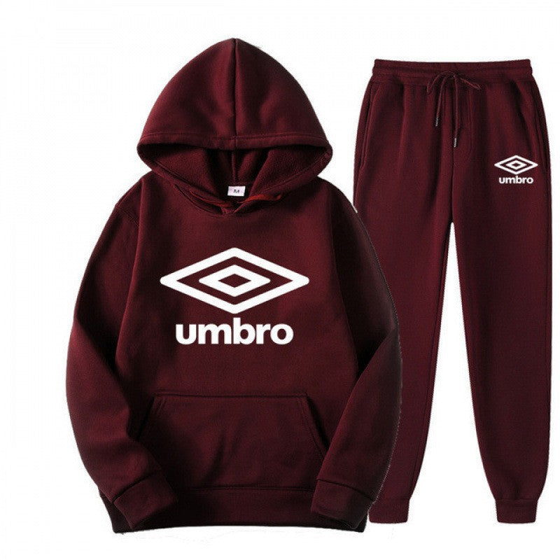 Men's printed hoodie with jogger pants