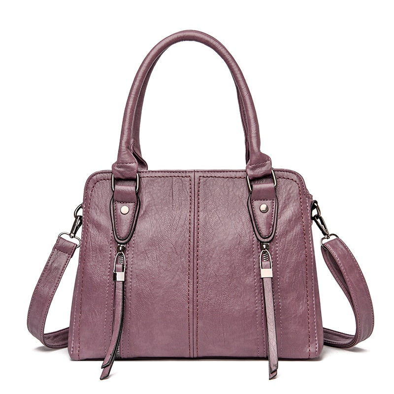 retro leather-look messenger bag