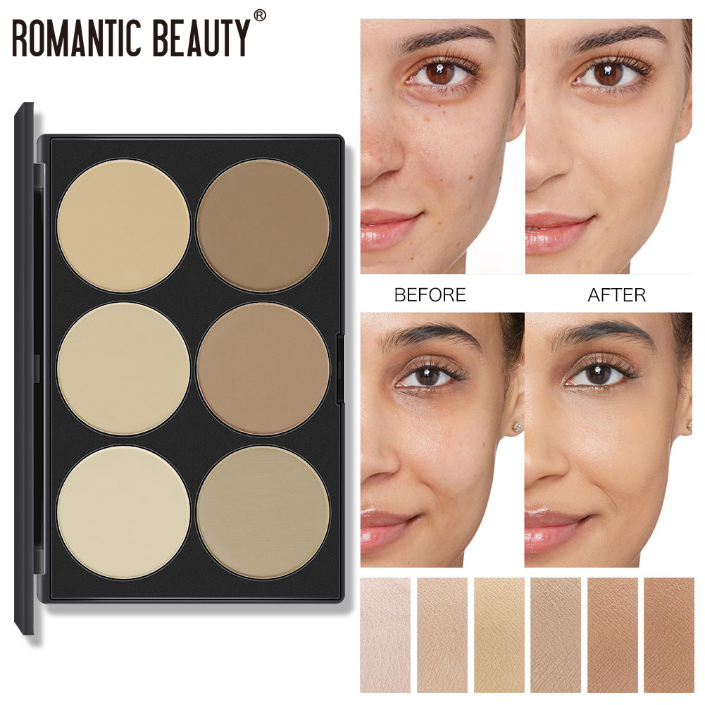 Paleta facial de seis tons