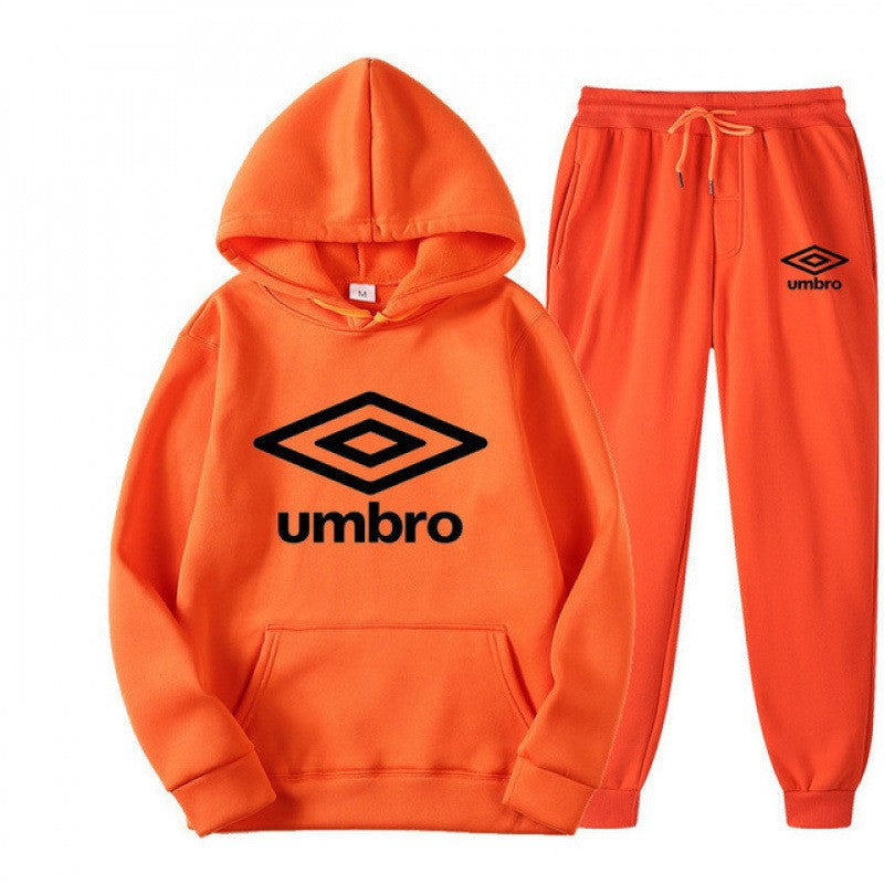 Men's printed hoodie with jogger pants