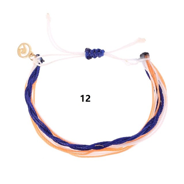 waterproof wax cord friendship bracelets Bohemian braided bracelet for teenagers wave summer fashion jewelry