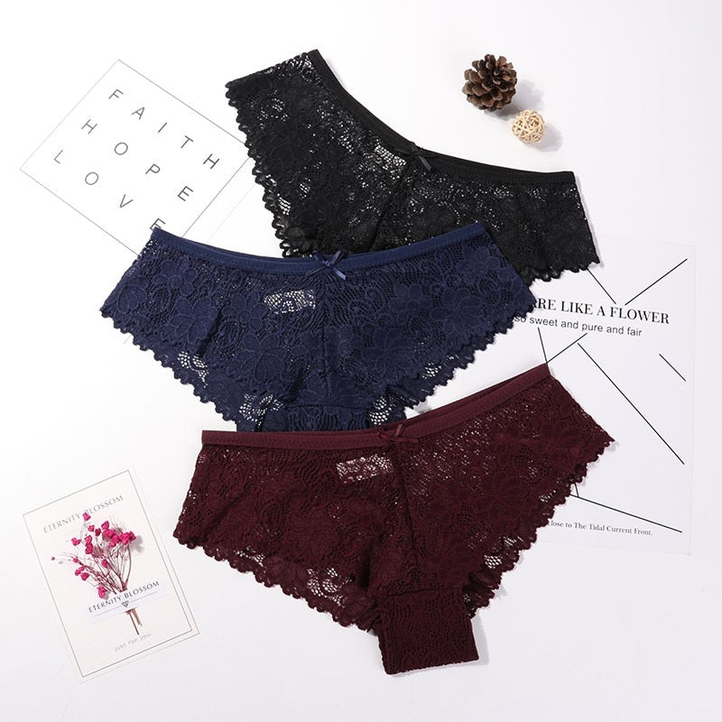 3-Pack Lace Briefs