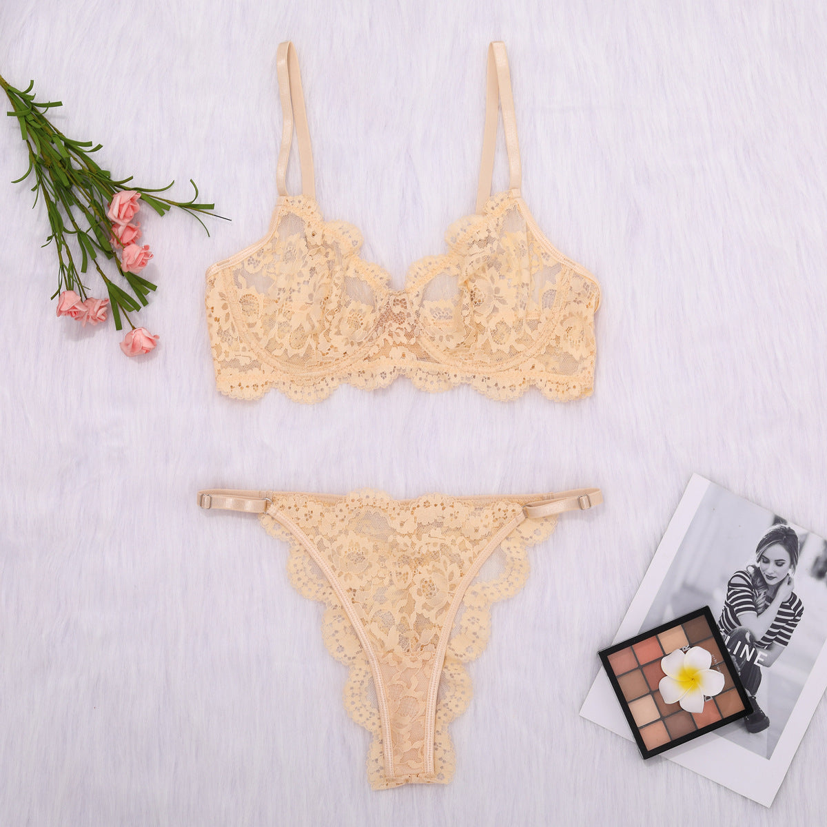 Conjunto Estilo Francês em Renda