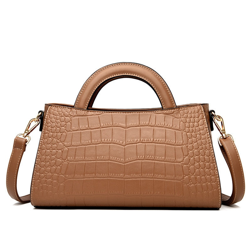 large embossed PU crossbody bag