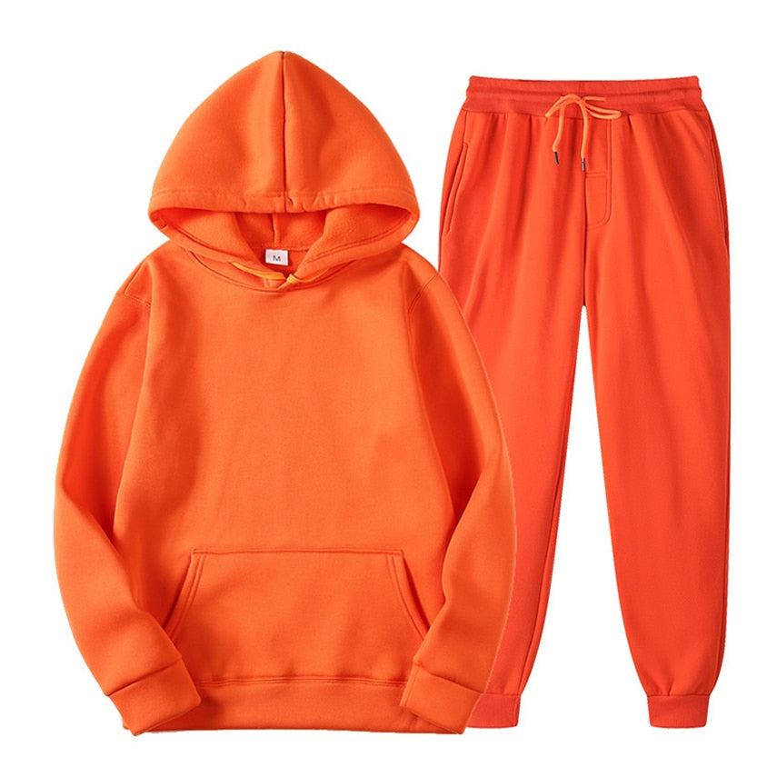 Women's oversized hooded sweatshirt and pants set