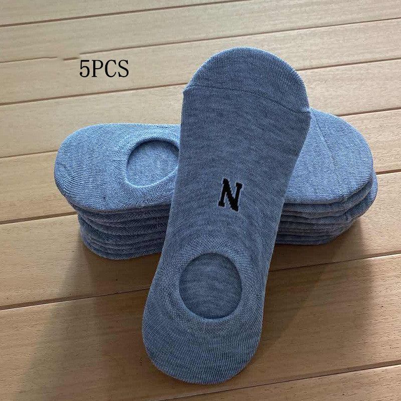 Socks Men And Women Solid Color Boat Socks Spring...