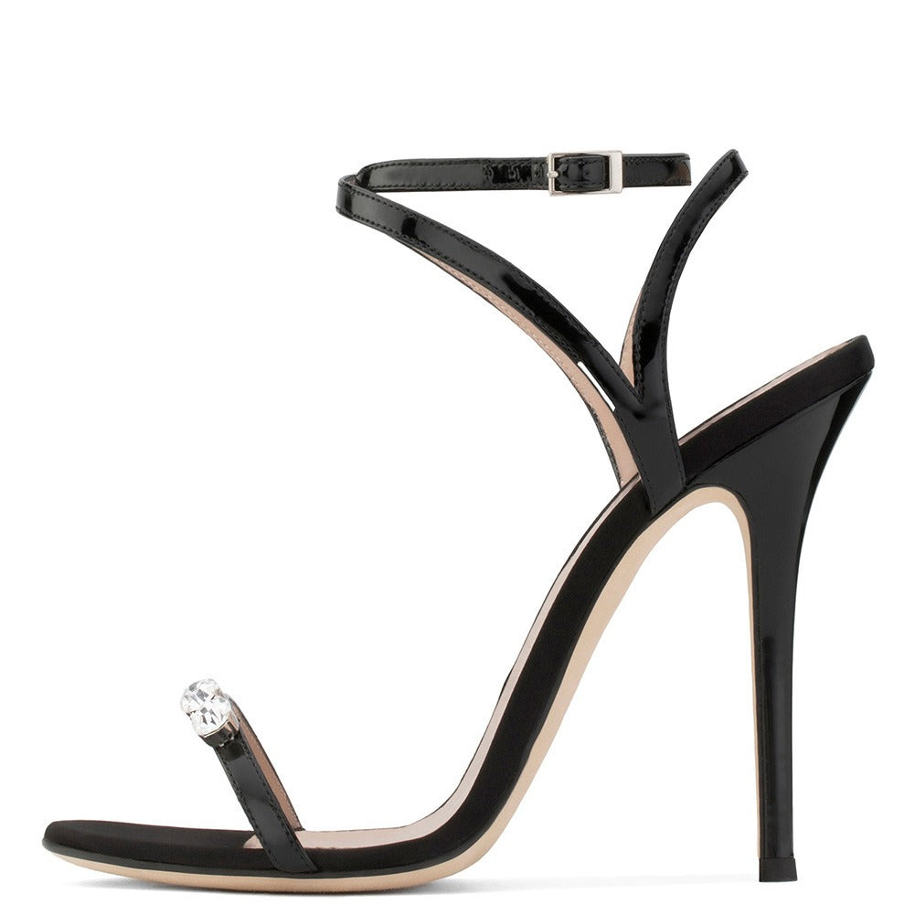 European and American Strapping With Thin High Heels, Rhinestones, Fashion Sandals, Runway Womens Shoes