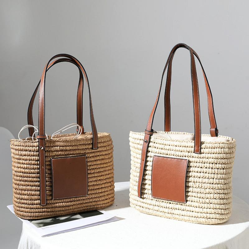 bohemian straw beach tote