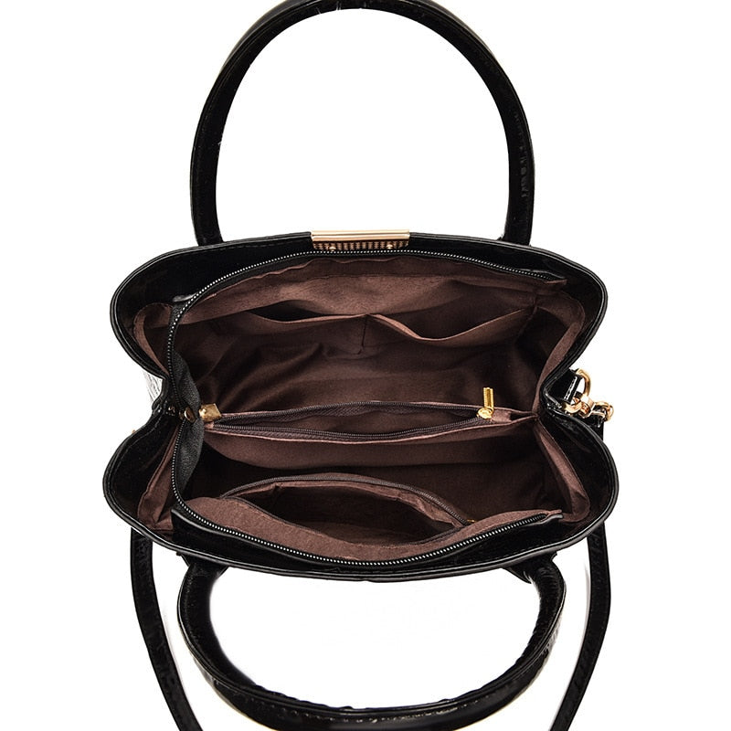 large soft leather-effect shoulder bag