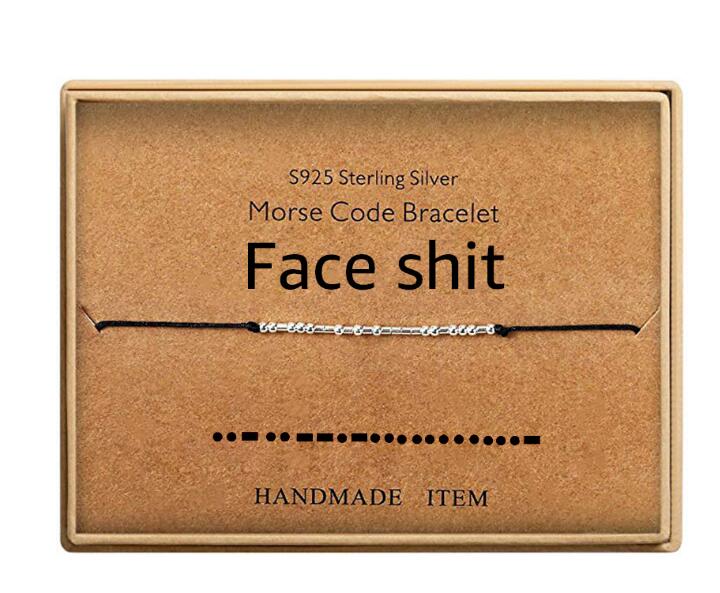 Fuck Off Morse Code Bracelets for Women Men Beads on Silk Cord Friendship Bracelet Gift Jewelry