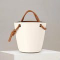 Contrast PU Bucket Bag