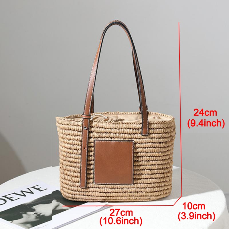 bohemian straw beach tote