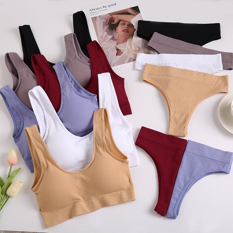 Ensemble Sans Couture Soutien‑gorge Sans Armature