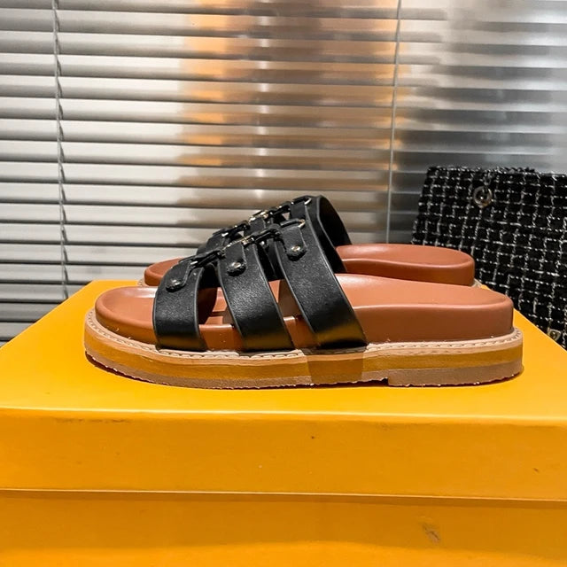 Rome Sandals Women Summer Size 35-41 Open Toe Back Strap Flat Platform Beach Bohemian Girl's Shoes