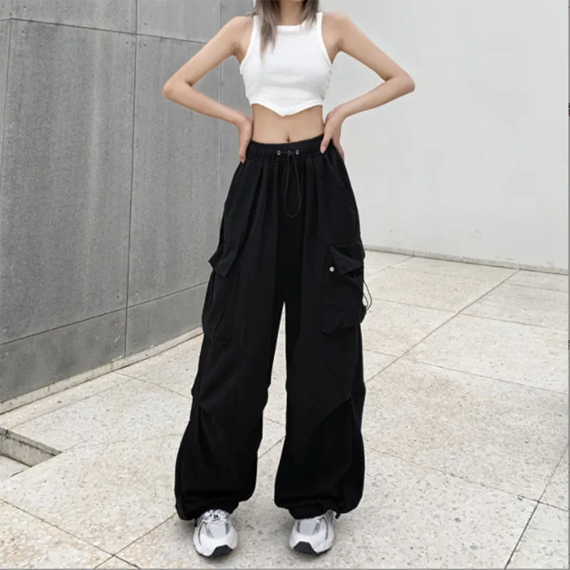 Calça cargo ampla unissex
