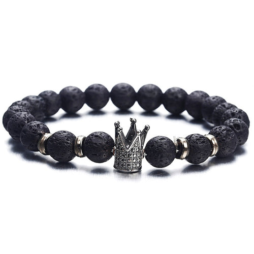 Beaded Women Men Bracelets Simple Classic Round Bead Charm